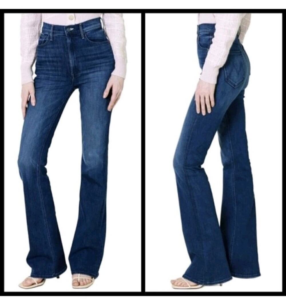 MOTHER The Mellow Drama Flare Jeans Anchor Point Size 27 *Hemmed Trendy Work Sch